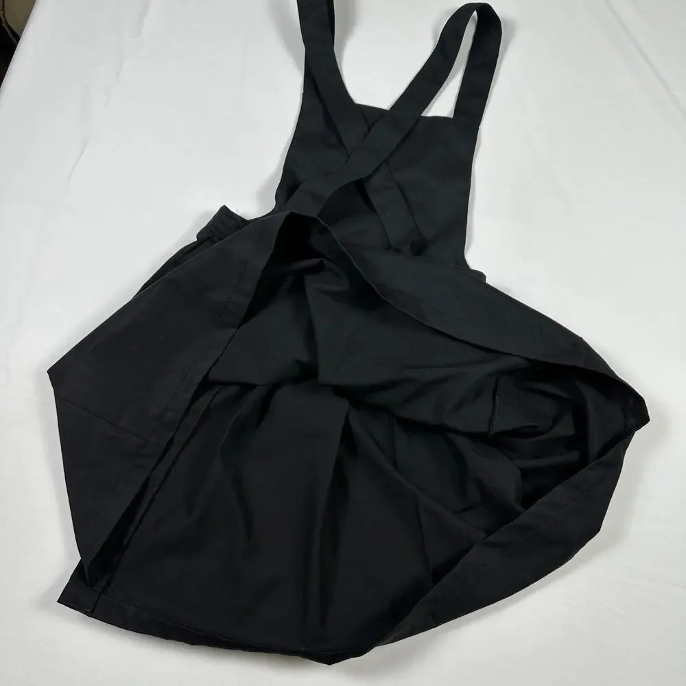 Justice x Peanuts Snoopy Black Overall Pleated Jumper Dress Sz S 7/8